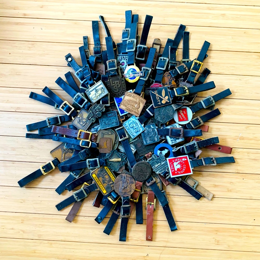 Huge Lot of Vintage Watch Fobs About 100!! John deer Railroad Caterpillar
